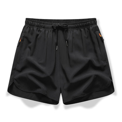 🏃  Pantalones cortos atléticos transpirables - bolsillos con cremallera, cintura elástica y secadora rápida