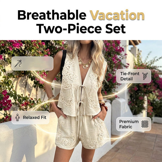 Conjunto de chaleco y pantalones cortos de verano para mujeres