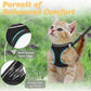Conjunto de arnés de malla reflectante y correa para gatos y perros pequeños