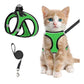 Conjunto de arnés de malla reflectante y correa para gatos y perros pequeños