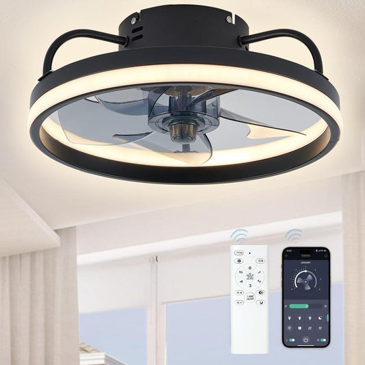 Ventilador de techo silencioso moderno con luz led