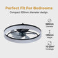 Ventilador de techo silencioso moderno con luz led