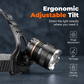 Faro zoomable recargable con sensor de movimiento