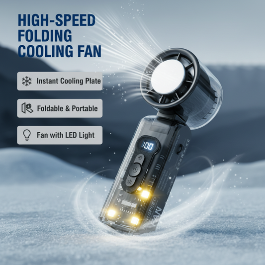Ventilador de enfriamiento plegable de alta velocidad con luz led