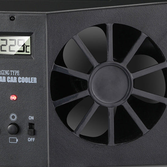 Ventilador de ventana de coche solar con batería recargable