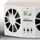 Ventilador de ventana de coche solar con batería recargable