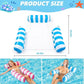 Colorido flotador inflable de la piscina a rayas con inflador
