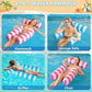 Colorido flotador inflable de la piscina a rayas con inflador