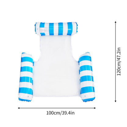 Colorido flotador inflable de la piscina a rayas con inflador