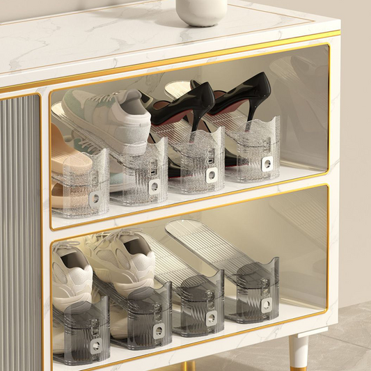 Ranuras de zapato de doble piso ajustable organizador