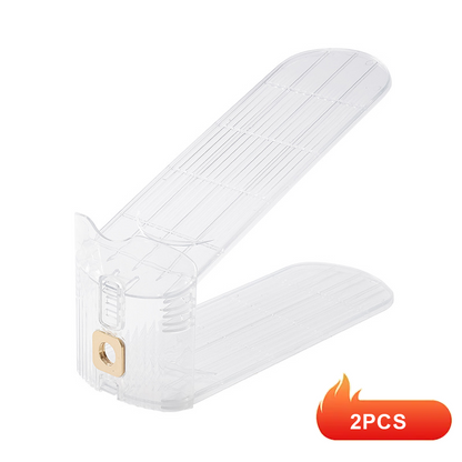 Ranuras de zapato de doble piso ajustable organizador