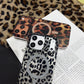 Estuche magnético de teléfono con impresión de leopardo