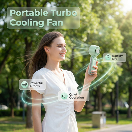 Brown🥳PROMOCIÓN EXCEPCIONAL 2026🥳💞 Más de 50,000 unidades vendidas !👵❤️ 50% de descuento ! Ventilador portátil turbo plegable con pantalla LED