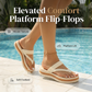 Flip-Flops de la plataforma de la correa tejida de las mujeres