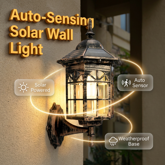 Sensor de movimiento luz solar de pared