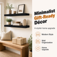 Estantes de pared flotantes de madera minimalista
