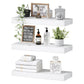 Estantes de pared flotantes de madera minimalista