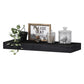 Estantes de pared flotantes de madera minimalista