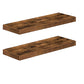 Estantes de pared flotantes de madera minimalista