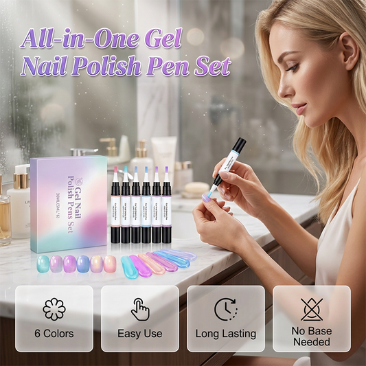 Conjunto de lápiz de esmalte de uñas de gel de 6 piezas