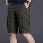 Pantalones cortos de carga con múltiples bolsillos para hombre