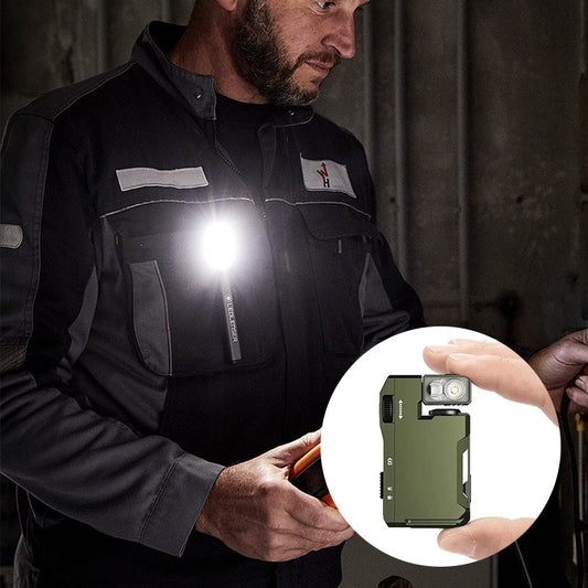 Mini linterna portátil con cabezal giratorio