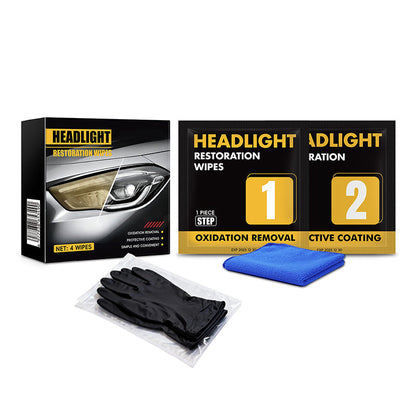 Kit de limpieza de restauración de faros de coches de 2 pasos