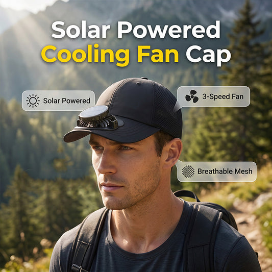 Gorra de béisbol transpirable al aire libre con ventilador solar de 3 velocidades