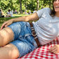 Pantalones cortos Bermudas de mezclilla para mujer con cintura media