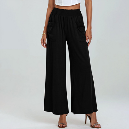 Pantalones Casuales de Pierna Ancha para Mujer