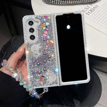 Funda de Teléfono con Purpurina y Correa de Muñeca