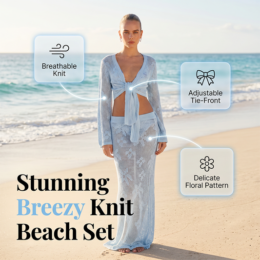 Conjunto de Playa de Punto para Mujer
