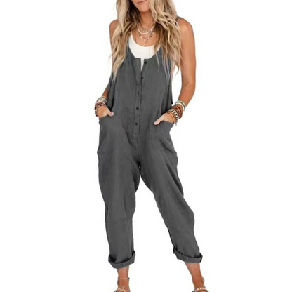 Mono Sin Mangas Casual para Mujer con Bolsillos