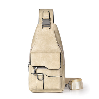 Bolso Bandolera Retro Impermeable de Cuero Sintético para Hombre