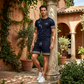 Conjunto Casual de Verano para Hombre: Camiseta y Shorts de 2 Piezas