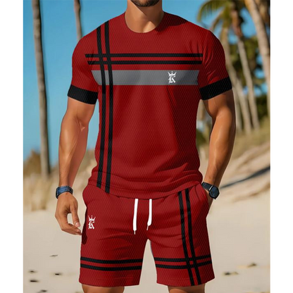 👕 ¡50% DE DESCUENTO! 🩳 Conjunto Atlético de 2 Piezas para Hombre Verano – Tela Transpirable, Estampado 3D y Cintura Elástica – Perfecto para el Gimnasio, Correr y el Día a Día ☀️💪✨