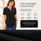 Blusa Plisada Casual con Cuello en V para Mujer
