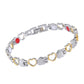 Pulsera Magnética con Eslabones de Corazón Elegante