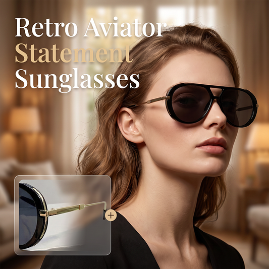 Gafas de Sol Retro con Montura de Estampado Leopardo