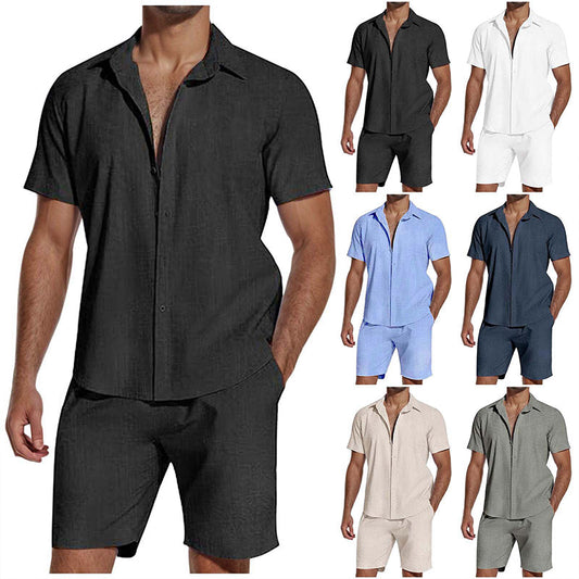 Conjunto de 2 Piezas Casual y Transpirable de Verano para Hombre