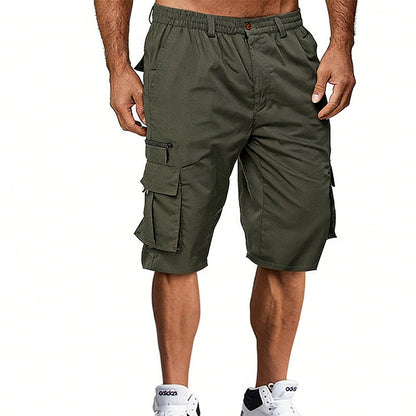 Pantalones Cortos Cargo Casuales para Hombre con Múltiples Bolsillos
