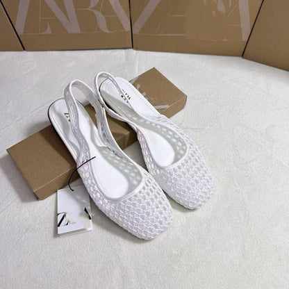 👡🌸 Sandalias Tejidas con Tira Trasera para Mujer – ¡50% DESCUENTO! Detalle tejido chic, elegante tira trasera, suela plana cómoda – perfectas para el trabajo y el fin de semana. 🔥✨