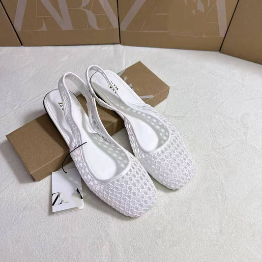 👡🌸 Sandalias Tejidas con Tira Trasera para Mujer – ¡50% DESCUENTO! Detalle tejido chic, elegante tira trasera, suela plana cómoda – perfectas para el trabajo y el fin de semana. 🔥✨