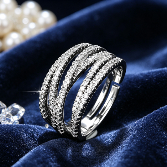 Anillo Cruzado Multi-Banda Ajustable