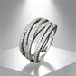 Anillo Cruzado Multi-Banda Ajustable