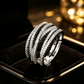Anillo Cruzado Multi-Banda Ajustable