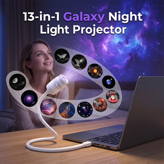 Lámpara Proyectora de Galaxia con Discos Estelares