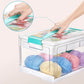 Caja de Almacenamiento Apilable de Plástico Transparente con Tapa con Cierre