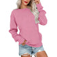 Sudadera Casual Holgada con Cuello Redondo para Mujer