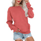 Sudadera Casual Holgada con Cuello Redondo para Mujer